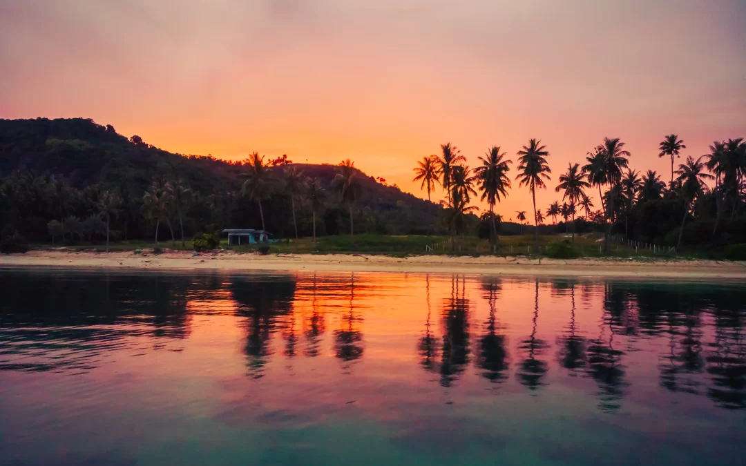 Beautiful sunset at the beach
