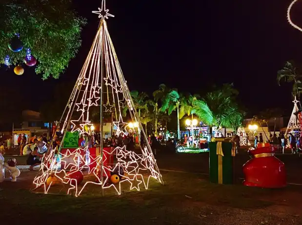 Christmas decoration at a public place Christmas decoration at a public place