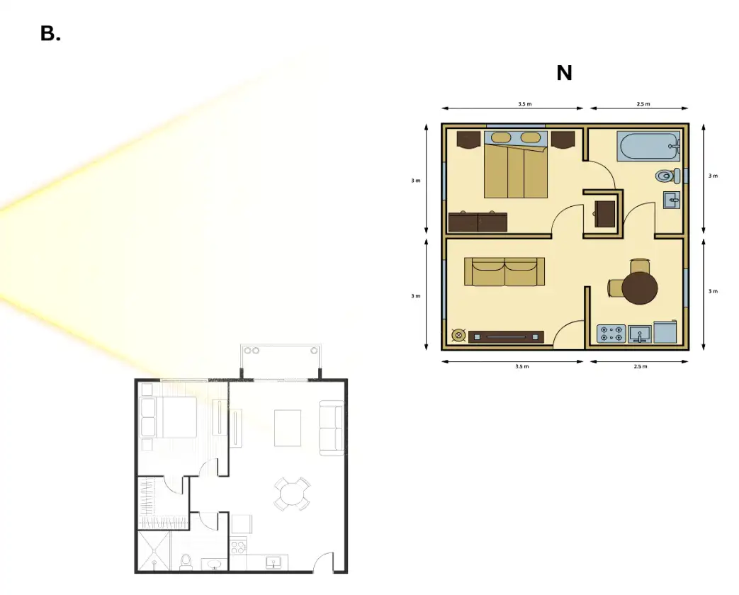 A house layout with a better flow of natural light.