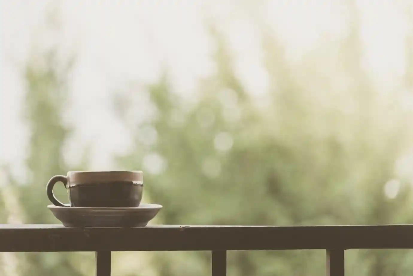 Morning tea on the balcony in Goa.
