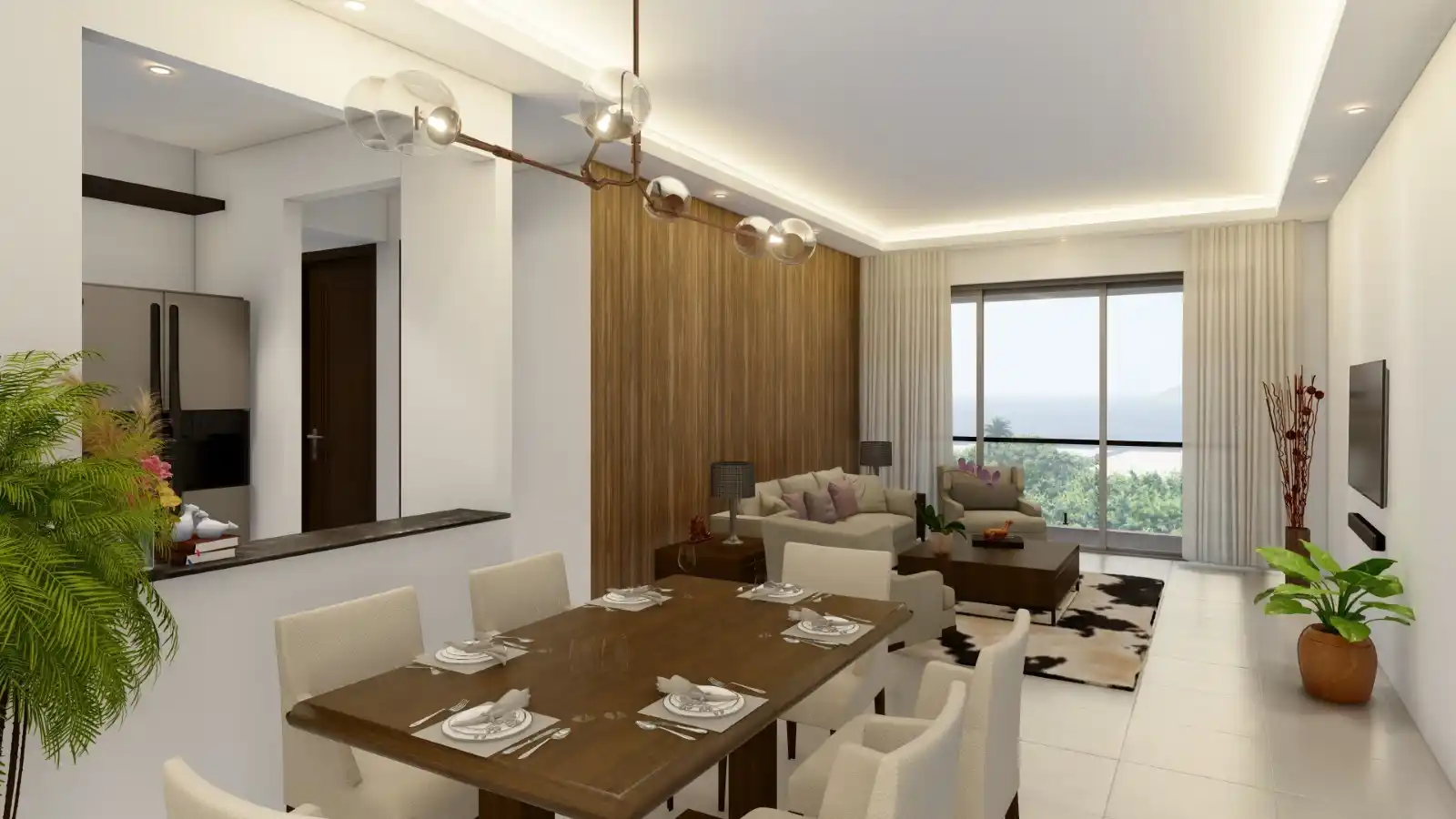 The interiors at Satt Adhar’s Skyline Harmony.