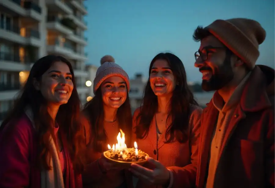 Group of young people celebrating together, showing a sense of community that Gen Z homebuyers prefer.