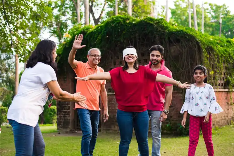 Families coming together to play and celebrate in Goa.