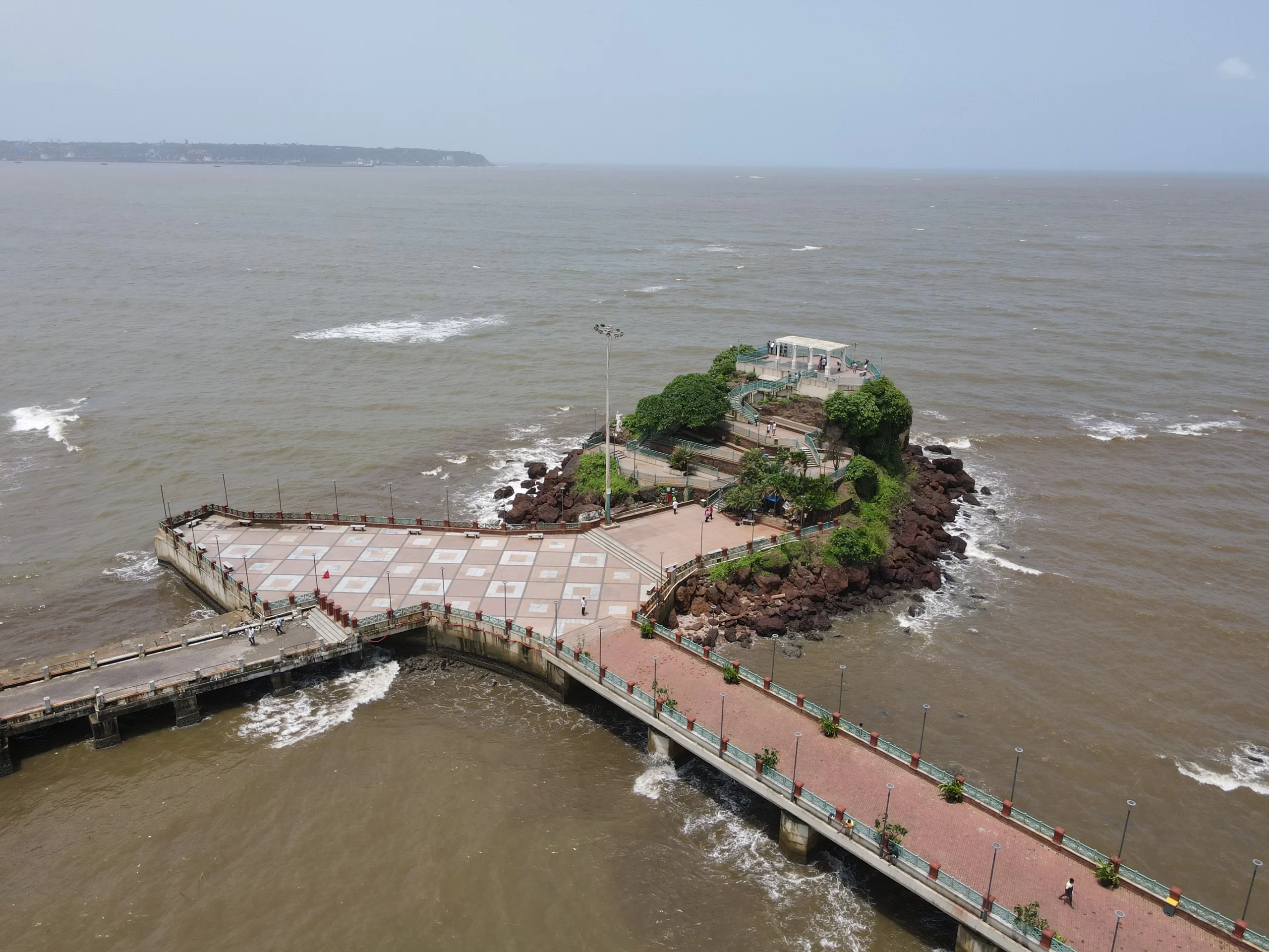 Drone view of Dona Paula Jetty, which will be close to your home in Goa.