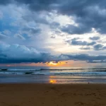 Monsoon clouds over the Goan coastline near a home in Panjim during the rainy season.
