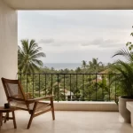 View from the top floor of an apartment in Goa