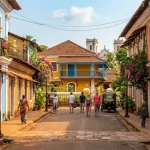 A residential street in Panjim